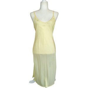 New! Trelise Cooper Yellow Slip Dress Spaghetti Strap Sheer Sexy Formal Party 4